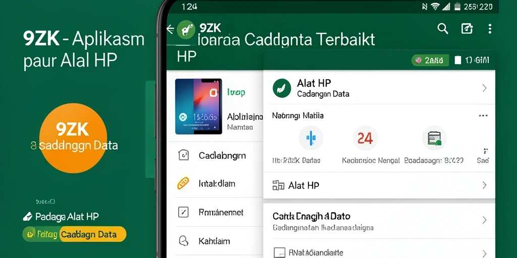 Antarmuka 9ZK yang sederhana dan fungsional untuk cadangan data.