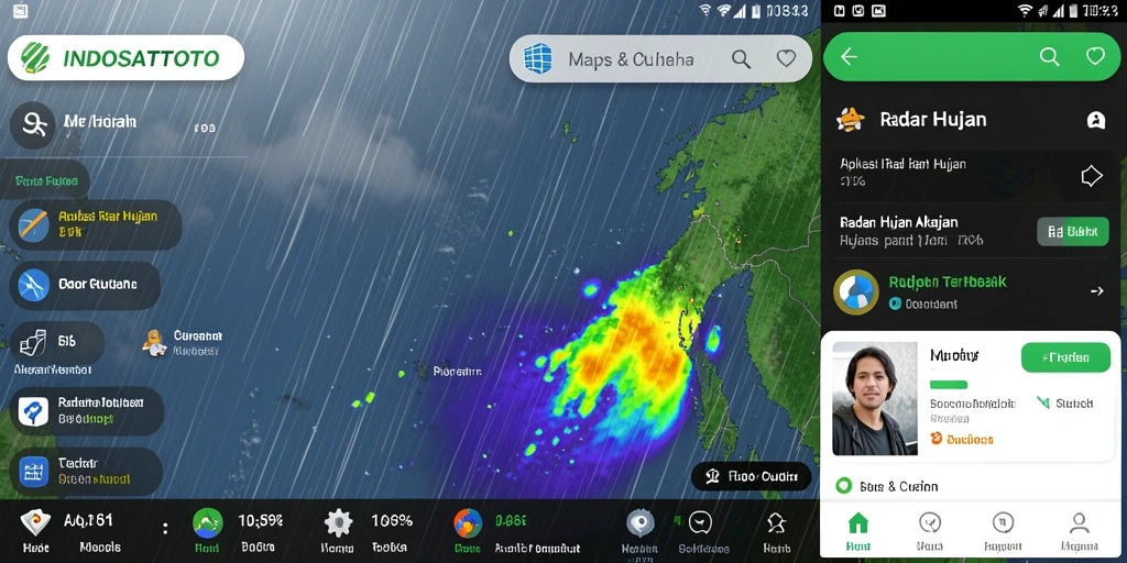 Tampilan antarmuka <strong>INDOSATTOTO</strong> yang menampilkan fungsi radar hujan.